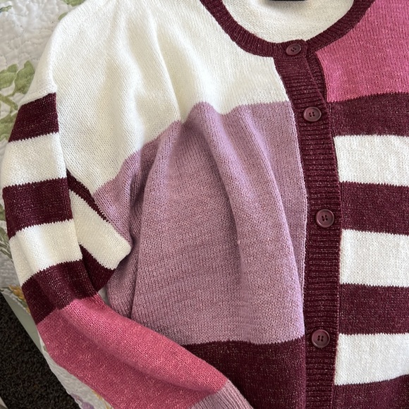Lane Bryant Striped Cardigan - Picture 5 of 6